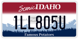 1LL805U  license plate in ID