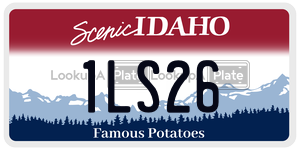 1LS26  license plate in ID