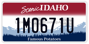 1M0671U  license plate in ID