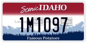 1M1097  license plate in ID