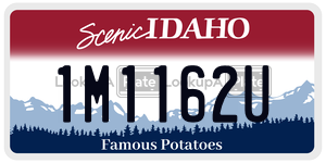 1M1162U  license plate in ID