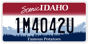 1M4042U  license plate in ID