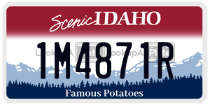 1M4871R  license plate in ID