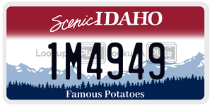 1M4949  license plate in ID