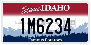 1M6234  license plate in ID