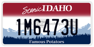1M6473U  license plate in ID