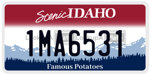 1MA6531  license plate in ID