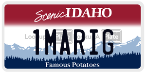 1MARIG  license plate in ID