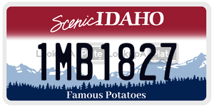 1MB1827  license plate in ID