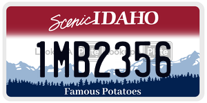 1MB2356  license plate in ID