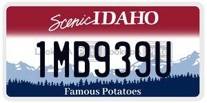 1MB939U  license plate in ID