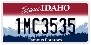 1MC3535  license plate in ID