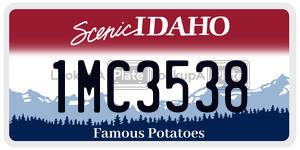 1MC3538  license plate in ID