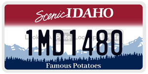 1MD1480  license plate in ID