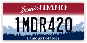 1MDR420  license plate in ID