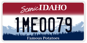 1ME0079  license plate in ID