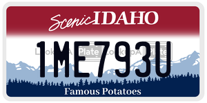 1ME793U  license plate in ID
