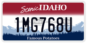 1MG768U license plate in Idaho