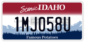 1MJ058U  license plate in ID
