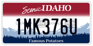 1MK376U  license plate in ID