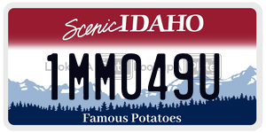 1MM049U  license plate in ID