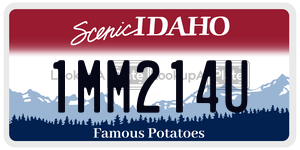 1MM214U  license plate in ID