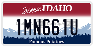 1MN661U  license plate in ID