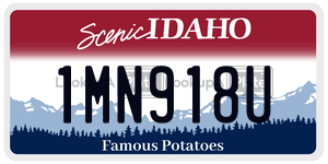 1MN918U  license plate in ID