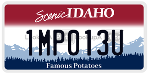 1MP013U  license plate in ID