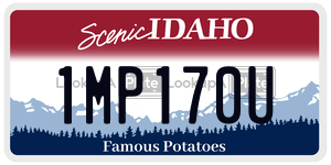 1MP170U  license plate in ID