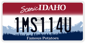 1MS114U  license plate in ID