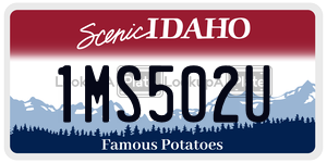 1MS502U  license plate in ID