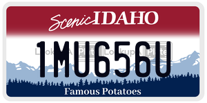1MU656U  license plate in ID