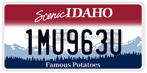1MU963U  license plate in ID