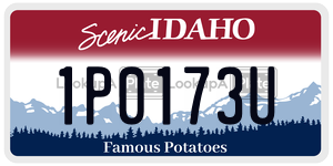 1P0173U  license plate in ID