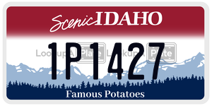 1P1427  license plate in ID