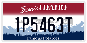 1P5463T  license plate in ID