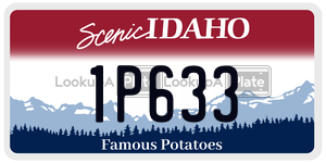 1P633  license plate in ID