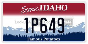 1P649  license plate in ID