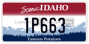 1P663  license plate in ID