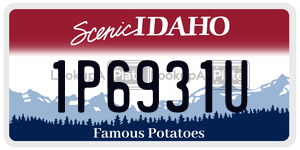 1P6931U  license plate in ID
