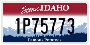 1P75773  license plate in ID
