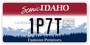 1P7T  license plate in ID