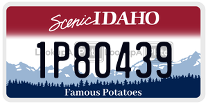 1P80439  license plate in ID