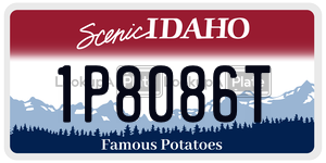 1P8086T  license plate in ID