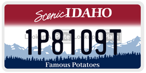 1P8109T  license plate in ID