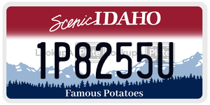 1P8255U  license plate in ID
