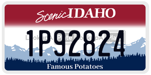 1P92824  license plate in ID