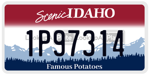 1P97314  license plate in ID