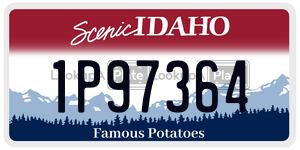 1P97364  license plate in ID